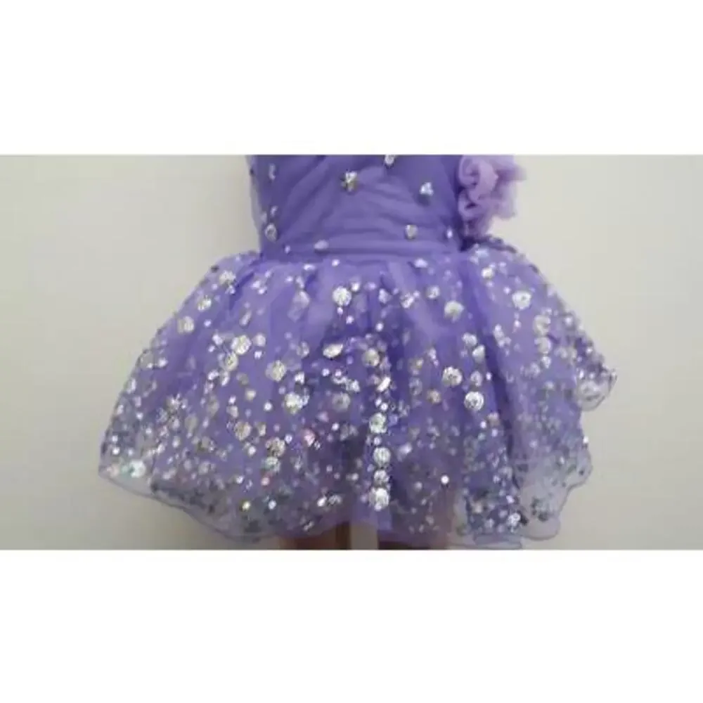 Pre-Owned Dance Costume Gallery 19502 6x-7 Child Lavender Tutu Dress Ballet Seq